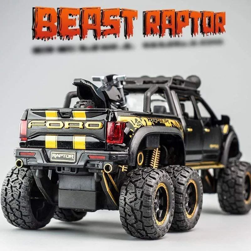 1/28 Ford Raptor F150 Legierung Auto Modifiziertes Geländewagen Modell Diecast & Spielzeug Fahrzeuge Metall Auto Modell Sammlung Kinder Spielzeug Geschenk