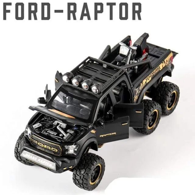 1/28 Ford Raptor F150 Legierung Auto Modifiziertes Geländewagen Modell Diecast & Spielzeug Fahrzeuge Metall Auto Modell Sammlung Kinder Spielzeug Geschenk