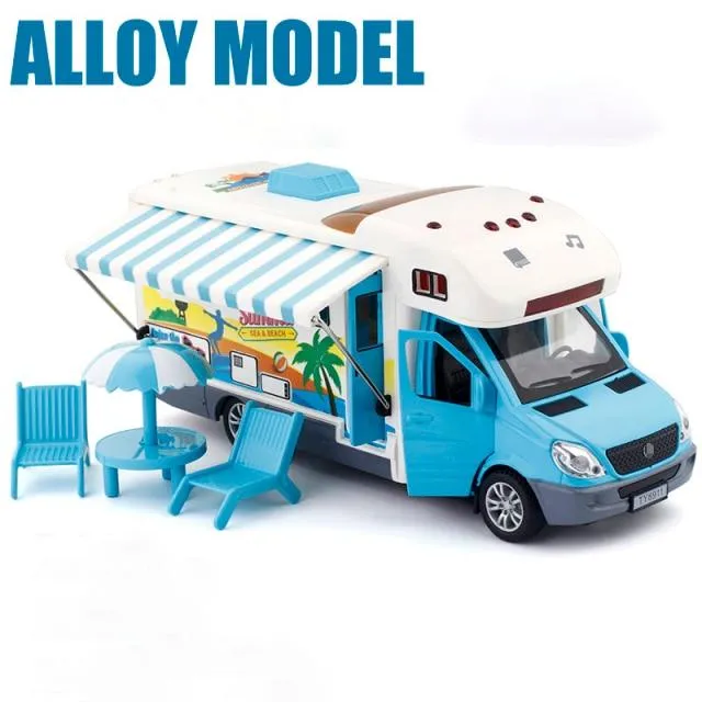 Sprinter im Maßstab 1:32, Luxus-Wohnmobil, Freizeitfahrzeug, Wohnmobil, Anhänger, Wohnwagen, Legierungsmetall-Druckguss-Automodell, Babyspielzeug-Kollektion