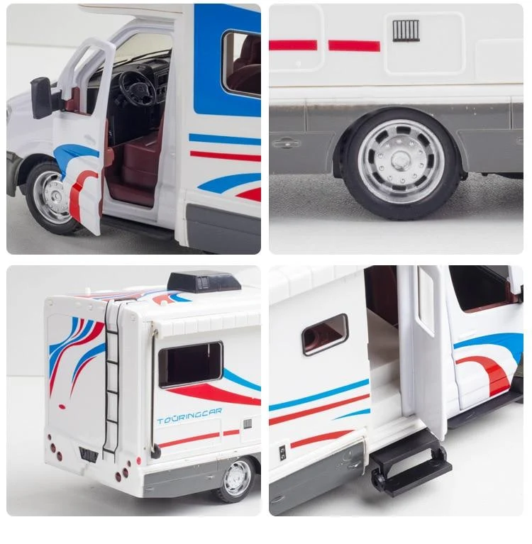 Sprinter im Maßstab 1:32, Luxus-Wohnmobil, Freizeitfahrzeug, Wohnmobil, Anhänger, Wohnwagen, Legierungsmetall-Druckguss-Automodell, Babyspielzeug-Kollektion