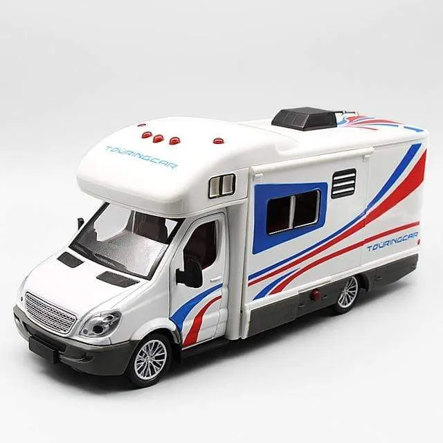 Sprinter im Maßstab 1:32, Luxus-Wohnmobil, Freizeitfahrzeug, Wohnmobil, Anhänger, Wohnwagen, Legierungsmetall-Druckguss-Automodell, Babyspielzeug-Kollektion