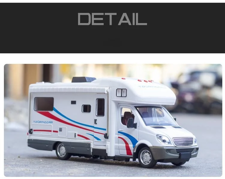 Sprinter im Maßstab 1:32, Luxus-Wohnmobil, Freizeitfahrzeug, Wohnmobil, Anhänger, Wohnwagen, Legierungsmetall-Druckguss-Automodell, Babyspielzeug-Kollektion