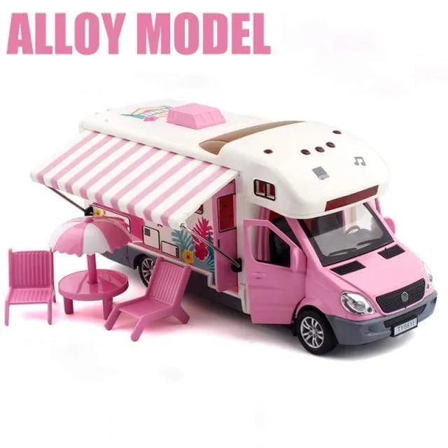 Sprinter im Maßstab 1:32, Luxus-Wohnmobil, Freizeitfahrzeug, Wohnmobil, Anhänger, Wohnwagen, Legierungsmetall-Druckguss-Automodell, Babyspielzeug-Kollektion