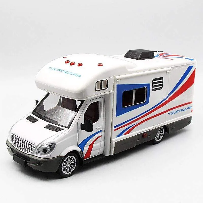 Sprinter im Maßstab 1:32, Luxus-Wohnmobil, Freizeitfahrzeug, Wohnmobil, Anhänger, Wohnwagen, Legierungsmetall-Druckguss-Automodell, Babyspielzeug-Kollektion
