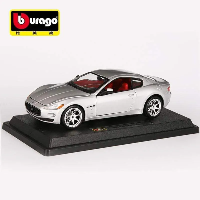 1:24 2008 Maserati GranTurismo Rennwagen aus Legierung, Luxusfahrzeug aus Druckguss, Pullback-Autos, Modell, Spielzeugsammlung, Geschenk