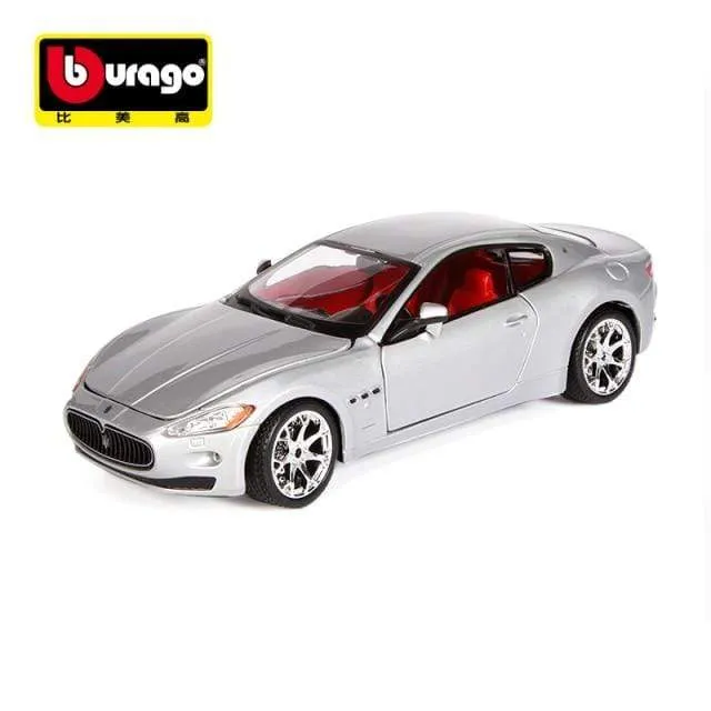 1:24 2008 Maserati GranTurismo Rennwagen aus Legierung, Luxusfahrzeug aus Druckguss, Pullback-Autos, Modell, Spielzeugsammlung, Geschenk