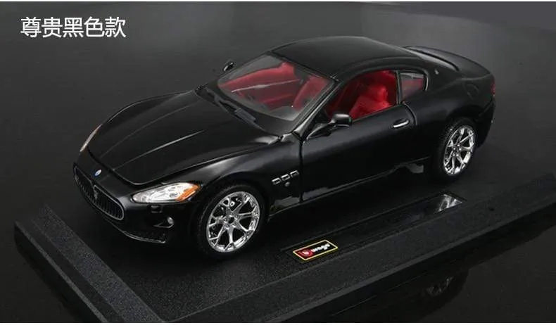 1:24 2008 Maserati GranTurismo Rennwagen aus Legierung, Luxusfahrzeug aus Druckguss, Pullback-Autos, Modell, Spielzeugsammlung, Geschenk