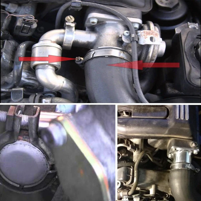 AGR-KIT AUS ALUMINIUM-BLANKING-BYPASS FÜR BMW E46 318d 320d 330d 330xd 320cd 318td 320td EGR1117