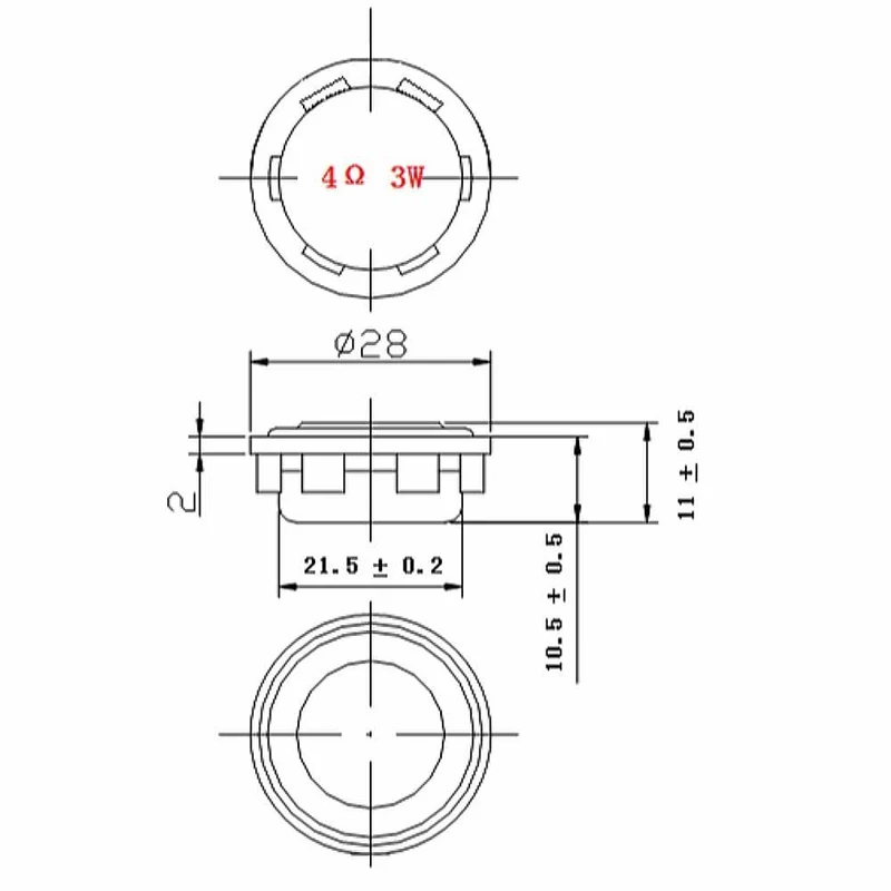 SOTAMIA 2Pcs 28mm Mini Audio Sound Lautsprecher 4 Ohm 3W DIY Musik Bluetooth Lautsprecher Fahrer Für Heimkino lautsprecher