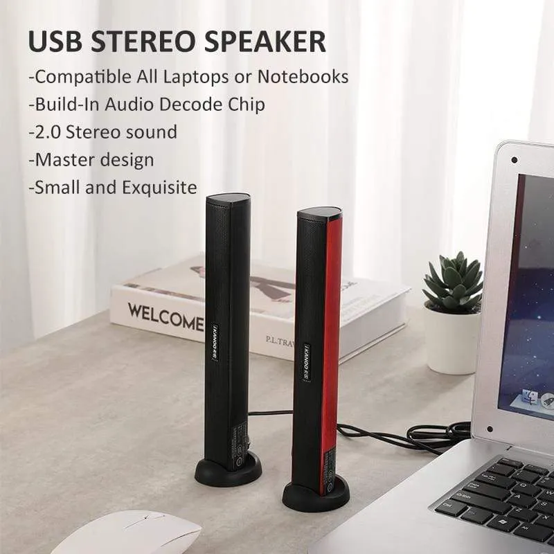 Laptop-Lautsprecher USB verkabelt mit Subwoofer-Resonanzbox für Computer Steoreo Lautsprecher-Treiber Freie Dual-Kanäle