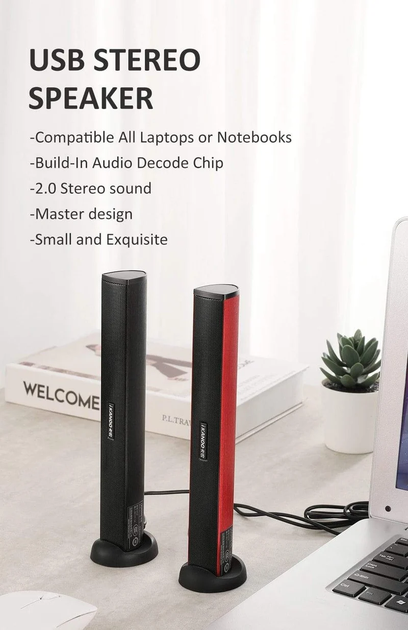 Laptop-Lautsprecher USB verkabelt mit Subwoofer-Resonanzbox für Computer Steoreo Lautsprecher-Treiber Freie Dual-Kanäle