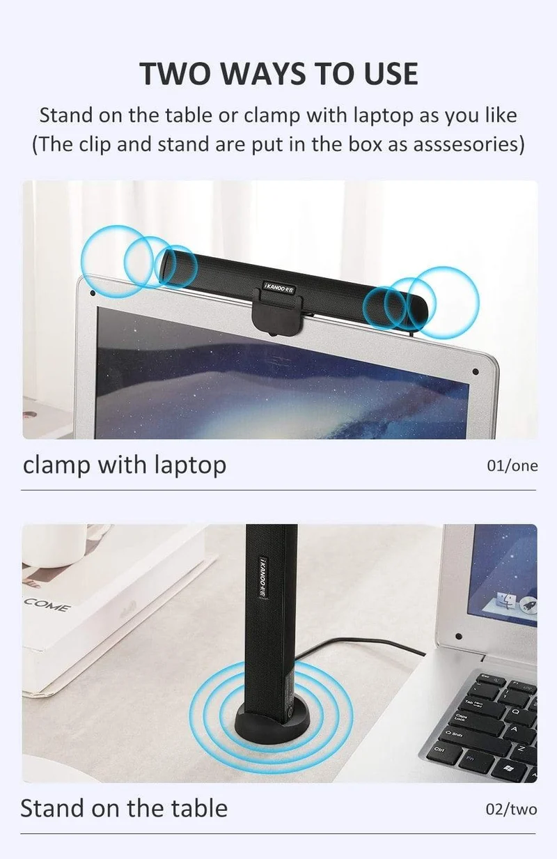 Laptop-Lautsprecher USB verkabelt mit Subwoofer-Resonanzbox für Computer Steoreo Lautsprecher-Treiber Freie Dual-Kanäle
