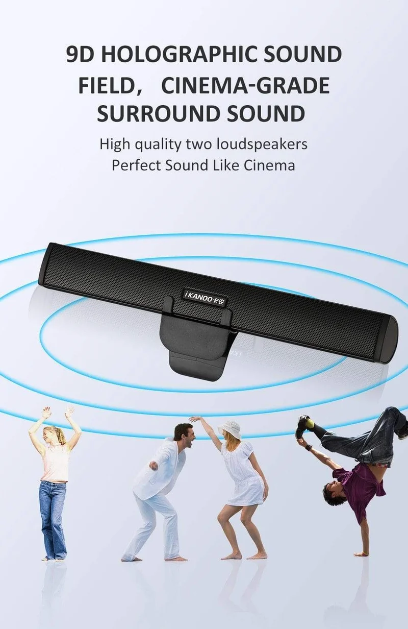 Laptop-Lautsprecher USB verkabelt mit Subwoofer-Resonanzbox für Computer Steoreo Lautsprecher-Treiber Freie Dual-Kanäle
