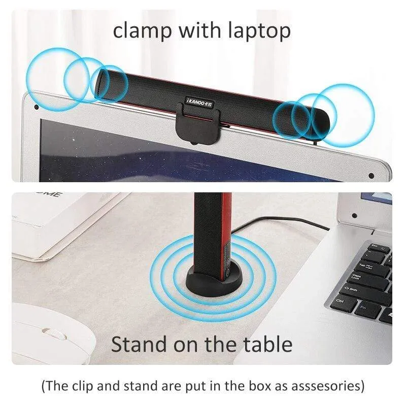Laptop-Lautsprecher USB verkabelt mit Subwoofer-Resonanzbox für Computer Steoreo Lautsprecher-Treiber Freie Dual-Kanäle