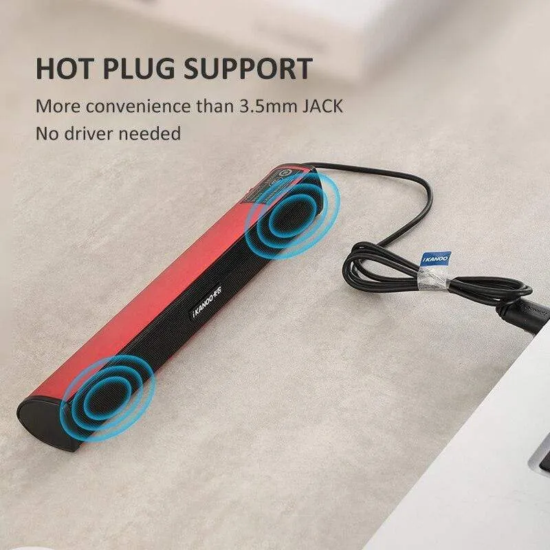 Laptop-Lautsprecher USB verkabelt mit Subwoofer-Resonanzbox für Computer Steoreo Lautsprecher-Treiber Freie Dual-Kanäle