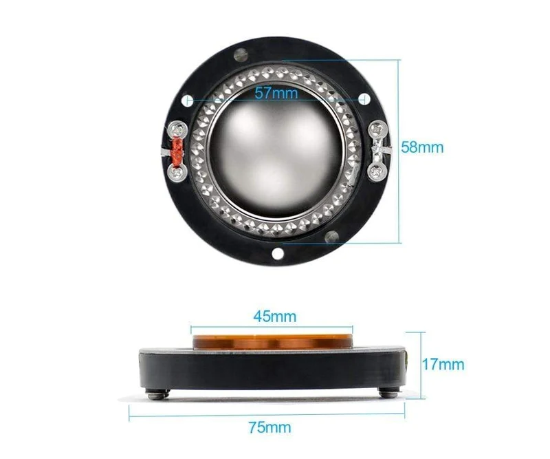 AIYIMA 2Pcs Audio Lautsprecher 34.4/44.4mm Höhen Schwingspule Titan Film DIY Für Hochtöner Fahrer Lautsprecher Reparatur teile Zubehör