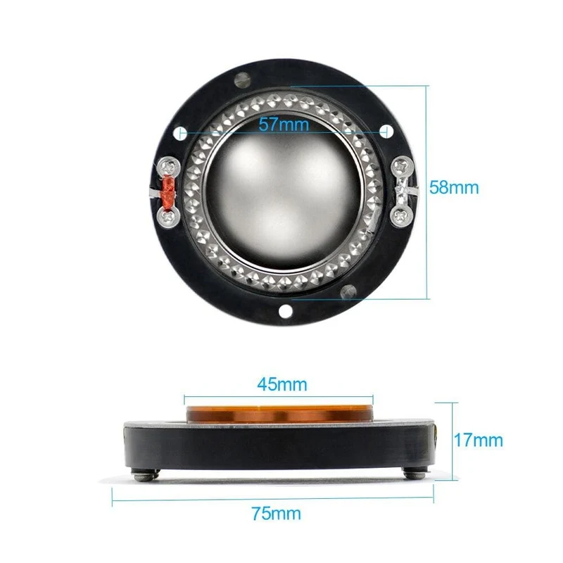 AIYIMA 2Pcs Audio Lautsprecher 34.4/44.4mm Höhen Schwingspule Titan Film DIY Für Hochtöner Fahrer Lautsprecher Reparatur teile Zubehör