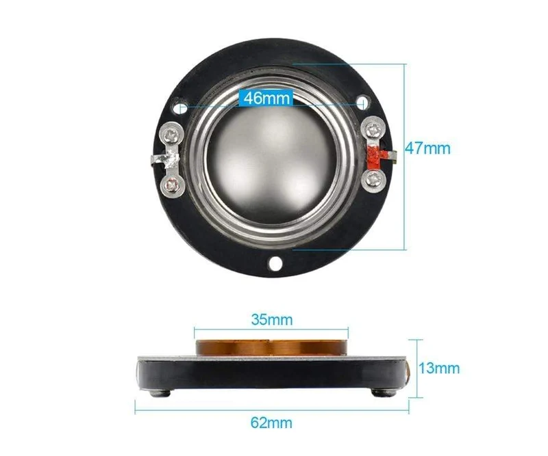 AIYIMA 2Pcs Audio Lautsprecher 34.4/44.4mm Höhen Schwingspule Titan Film DIY Für Hochtöner Fahrer Lautsprecher Reparatur teile Zubehör