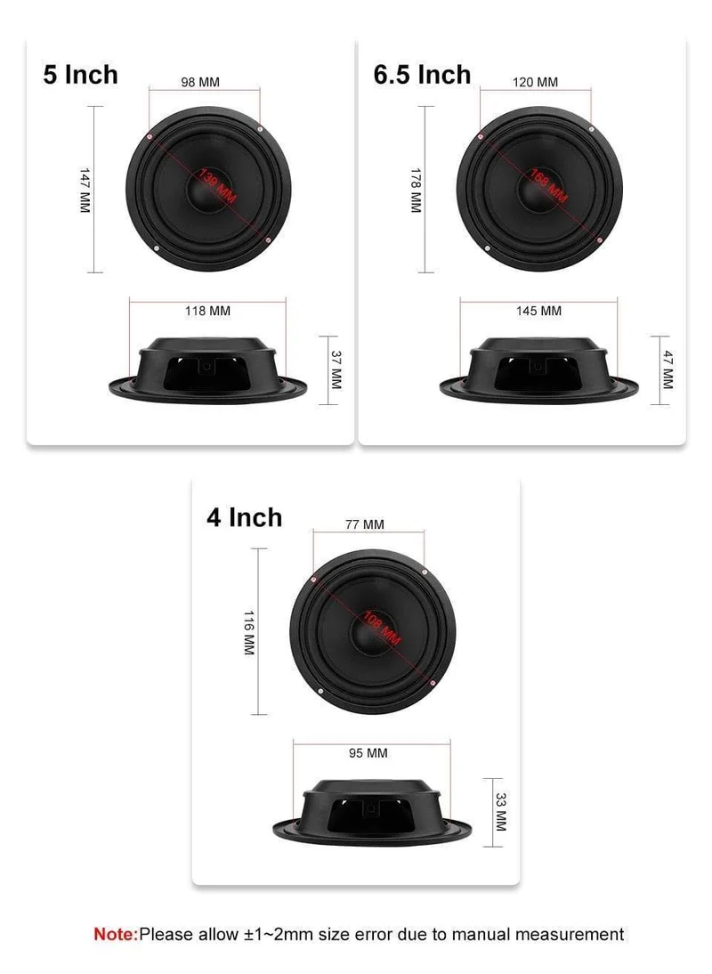 AIYIMA 2Pcs 4 5 6.5 Zoll Woofer Audio Lautsprecher Fahrer Passive Kühler Booster Lautsprecher Bass Vibration Vibrierende Lautsprecher Teil