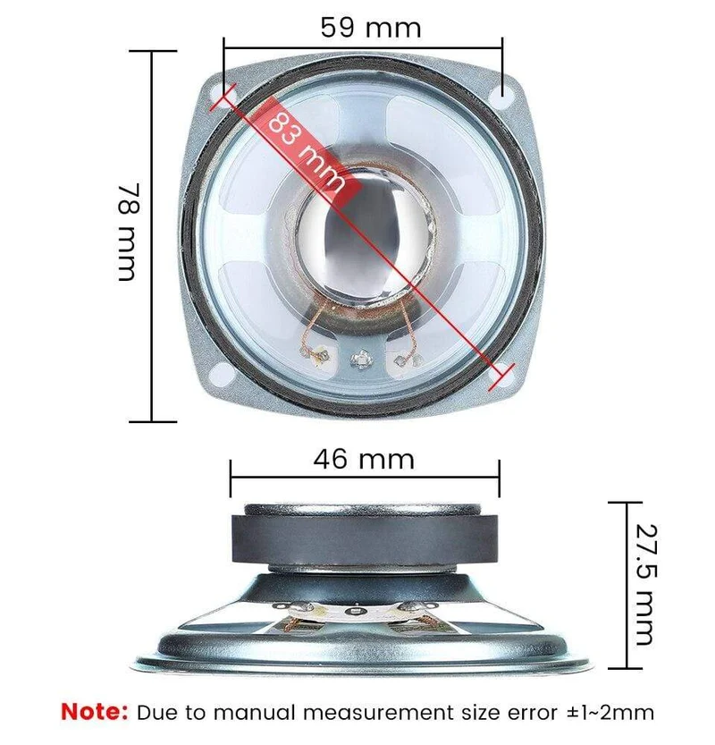 AIYIMA Vollständige Palette Lautsprecher Fahrer 8Ohm 5W 2Pcs 3 Zoll Stereo Audio Lautsprecher Sound Verstärker Spalte Für DIY Heimkino