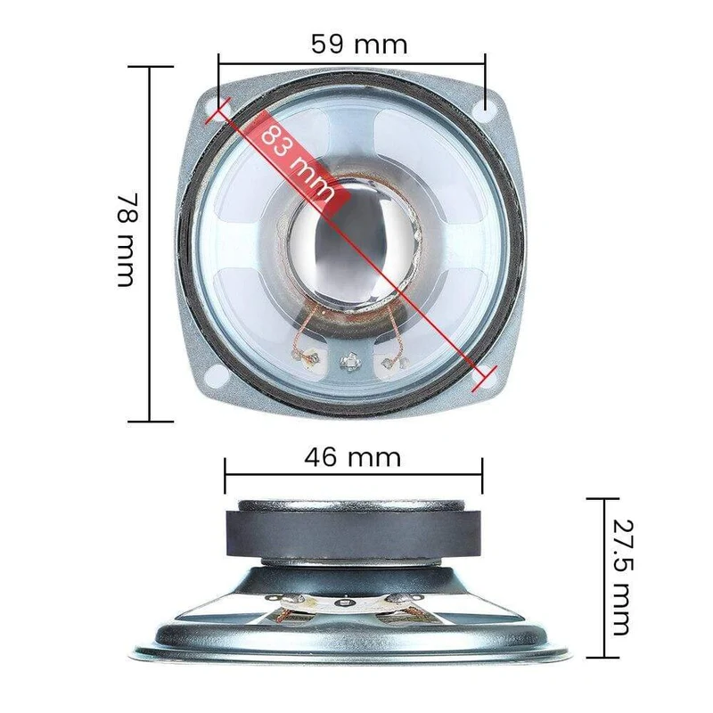 AIYIMA Vollständige Palette Lautsprecher Fahrer 8Ohm 5W 2Pcs 3 Zoll Stereo Audio Lautsprecher Sound Verstärker Spalte Für DIY Heimkino