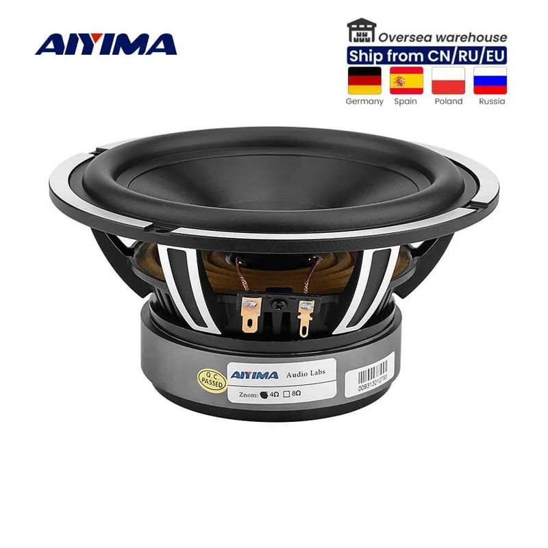AIYIMA 1Pcs 6.5 Zoll Woofer Lautsprecher 50W 4 Ohm Bass Audio Auto Sound Lautsprecher Treiber Aluminium Keramik Black Diamond Cast Booksheft