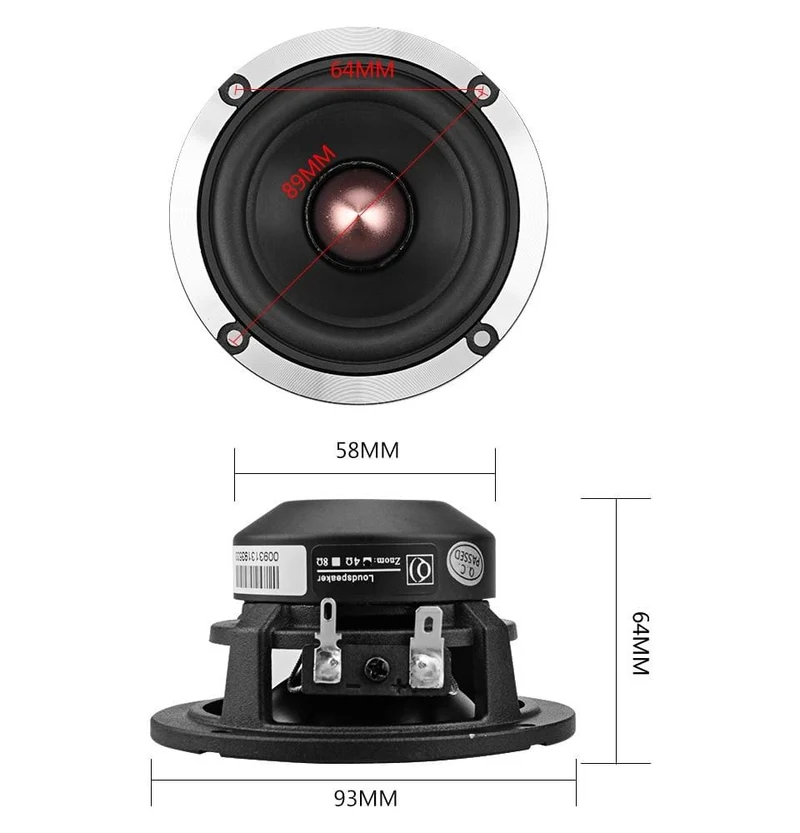 AIYIMA 1PC 3 Zoll Hifi Fieber Mitten Lautsprecher Fahrer 4Ohm 8Ohm 30W Auto Sound Lautsprecher Spalte DIY für Home Car Audio Lautsprecher