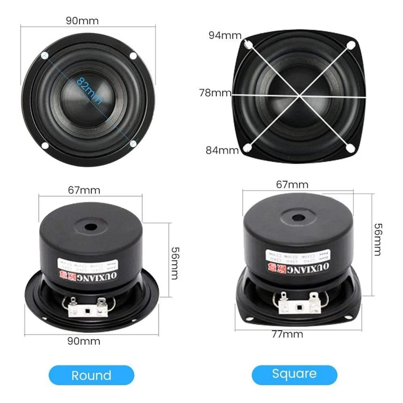 AIYIMA 2Pcs 3 Zoll woofer Lautsprecher Fahrer 4 8 Ohm 25W Audio Bass Lautsprecher DIY Heimkino Sound verstärker Lautsprecher Einheit