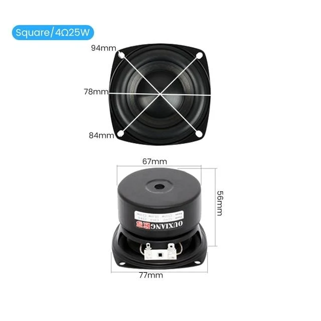 AIYIMA 2Pcs 3 Zoll woofer Lautsprecher Fahrer 4 8 Ohm 25W Audio Bass Lautsprecher DIY Heimkino Sound verstärker Lautsprecher Einheit