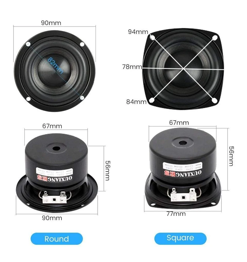 AIYIMA 2Pcs 3 Zoll woofer Lautsprecher Fahrer 4 8 Ohm 25W Audio Bass Lautsprecher DIY Heimkino Sound verstärker Lautsprecher Einheit