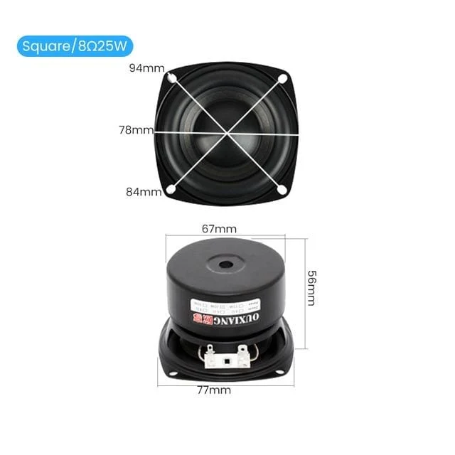 AIYIMA 2Pcs 3 Zoll woofer Lautsprecher Fahrer 4 8 Ohm 25W Audio Bass Lautsprecher DIY Heimkino Sound verstärker Lautsprecher Einheit