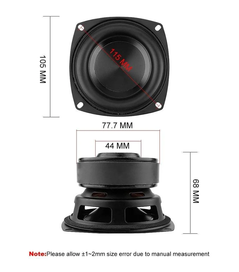 AIYIMA 1Pc 4 Zoll Woofer Audio Lautsprecher Fahrer 4 8 Ohm 100W Bass Hifi Sound Musik Wasserdicht Subwoofer lautsprecher DIY Heimkino