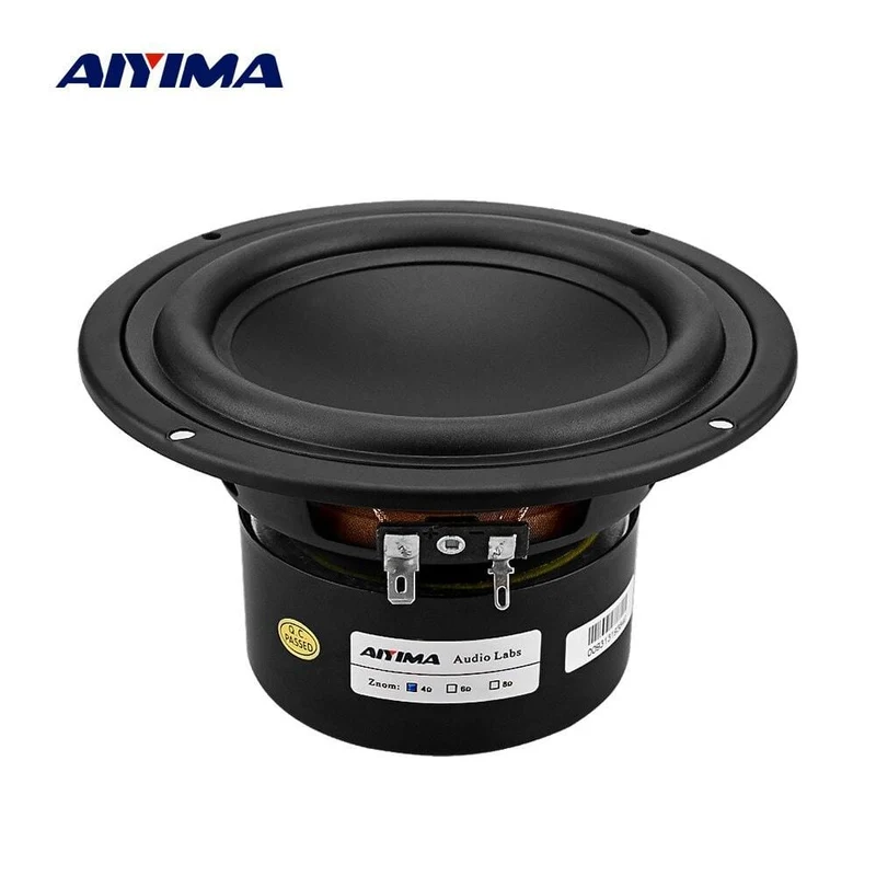 AIYIMA 5.25 Zoll Subwoofer Lautsprecher Fahrer 4 8 Ohm 40W Woofer Starken Tiefen Bass Bücherregal Lautsprecher Für Heimkino DIY 1PC