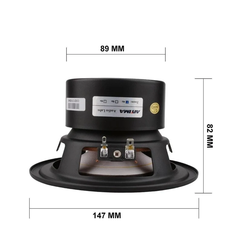 AIYIMA 5.25 Zoll Subwoofer Lautsprecher Fahrer 4 8 Ohm 40W Woofer Starken Tiefen Bass Bücherregal Lautsprecher Für Heimkino DIY 1PC