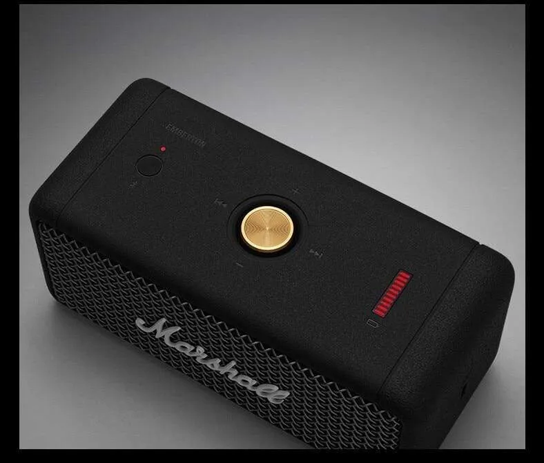 MARSHALL EMBERTON Original Drahtlose Bluetooth Lautsprecher IPX7 Wasserdicht Sport Lautsprecher Stereo Bass Sound Outdoor Tragbare Lautsprecher