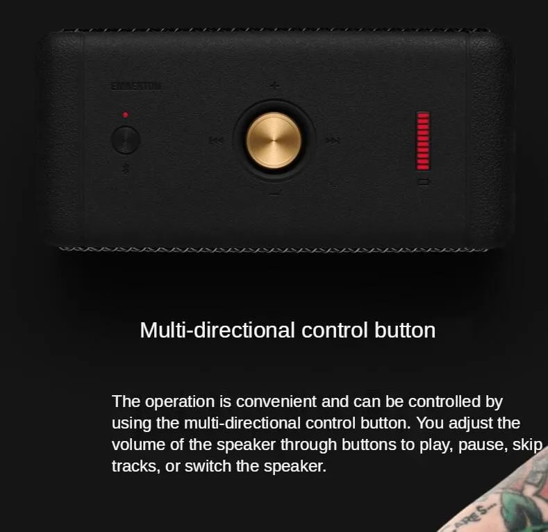 MARSHALL EMBERTON Original Drahtlose Bluetooth Lautsprecher IPX7 Wasserdicht Sport Lautsprecher Stereo Bass Sound Outdoor Tragbare Lautsprecher
