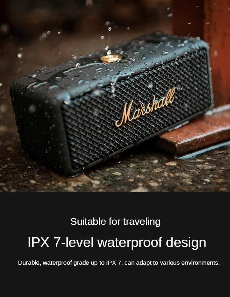MARSHALL EMBERTON Original Drahtlose Bluetooth Lautsprecher IPX7 Wasserdicht Sport Lautsprecher Stereo Bass Sound Outdoor Tragbare Lautsprecher