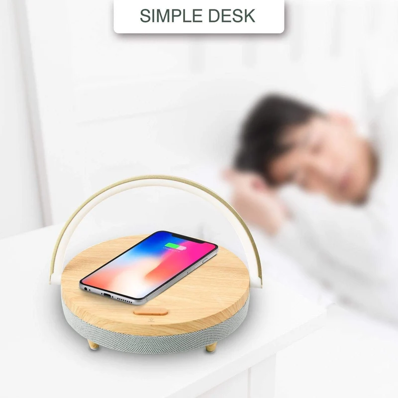 S21 Pro Bluetooth Lautsprecher Holz Drahtlose Ladegeräte LED Lampe für iPhone 13 13Pro 12 Halter 15W Hochleistungs-Schnellladeständer
