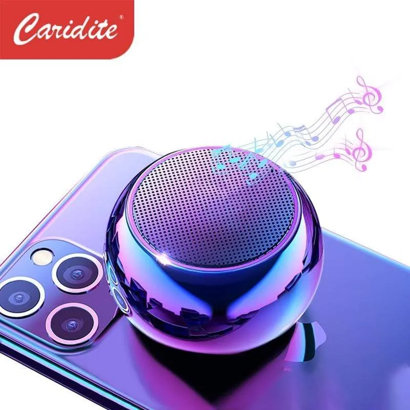 Caridite 2021 Beliebter Tws Super Mini Multifunktions-Outdoor-Sport Tragbarer runder kleiner Stahlkanonen-Drahtloser BT-Lautsprecher