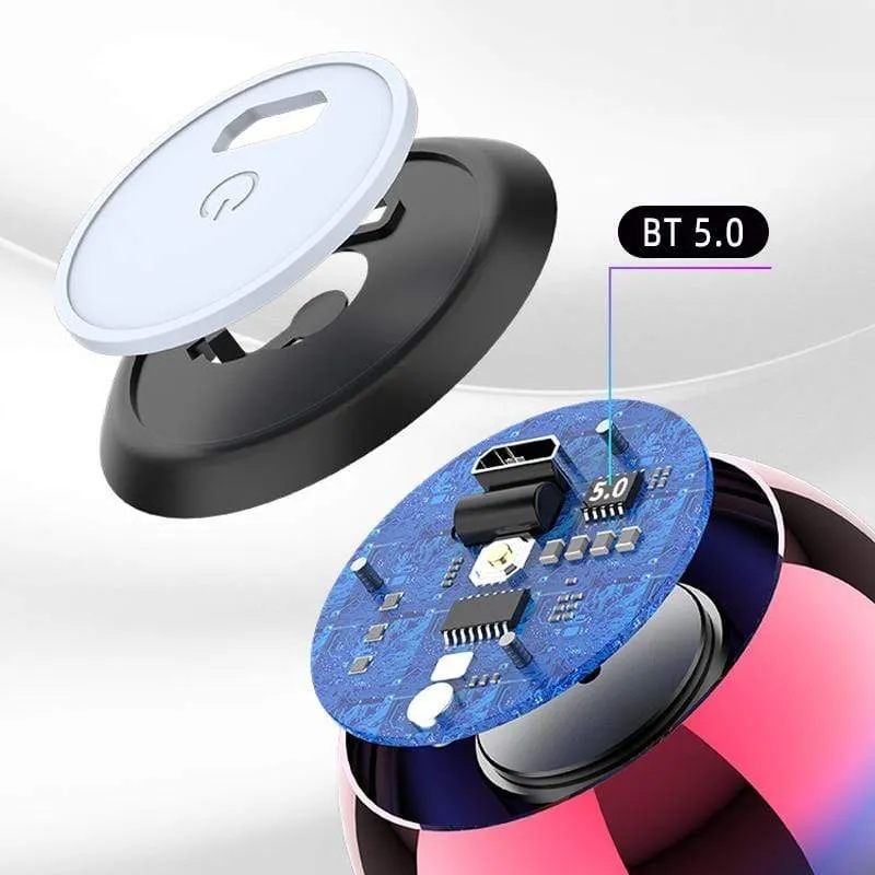 Caridite 2021 Beliebter Tws Super Mini Multifunktions-Outdoor-Sport Tragbarer runder kleiner Stahlkanonen-Drahtloser BT-Lautsprecher