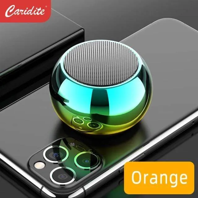 Caridite 2021 Beliebter Tws Super Mini Multifunktions-Outdoor-Sport Tragbarer runder kleiner Stahlkanonen-Drahtloser BT-Lautsprecher