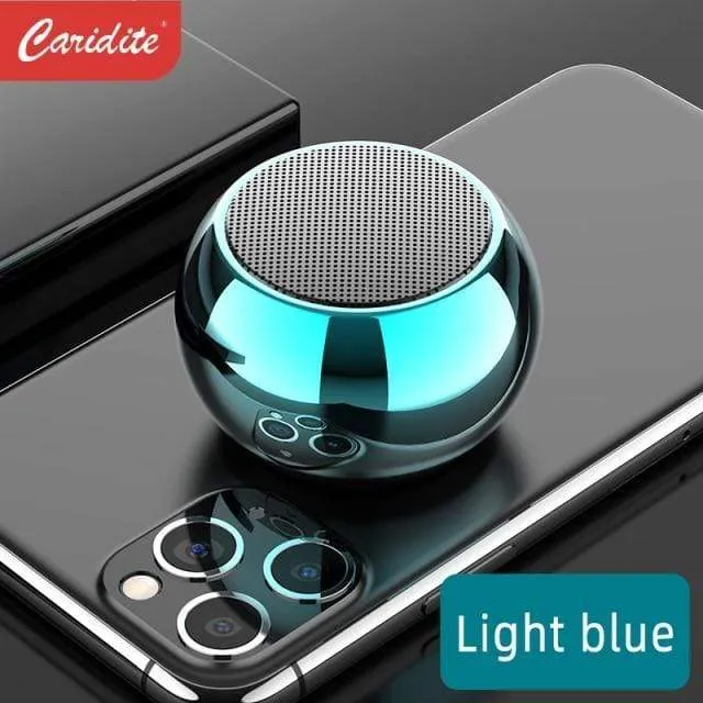 Caridite 2021 Beliebter Tws Super Mini Multifunktions-Outdoor-Sport Tragbarer runder kleiner Stahlkanonen-Drahtloser BT-Lautsprecher