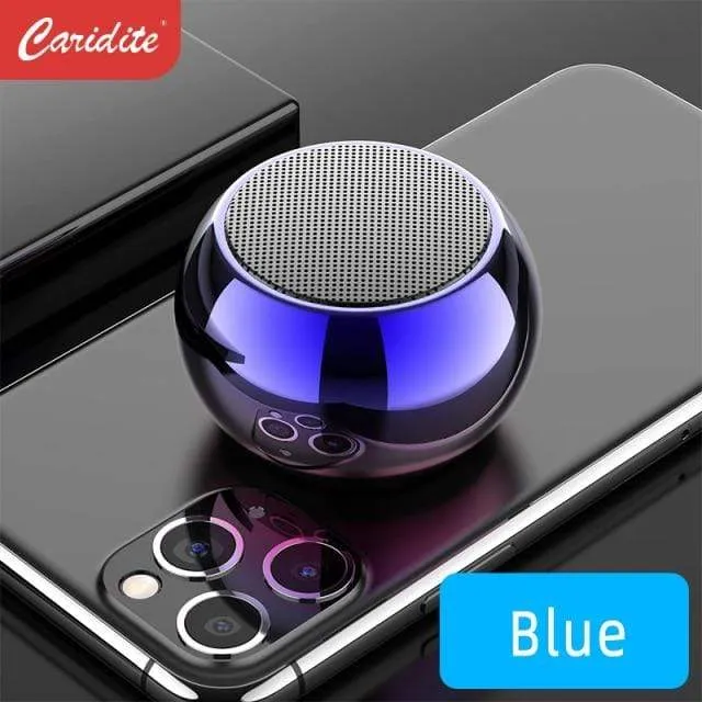 Caridite 2021 Beliebter Tws Super Mini Multifunktions-Outdoor-Sport Tragbarer runder kleiner Stahlkanonen-Drahtloser BT-Lautsprecher