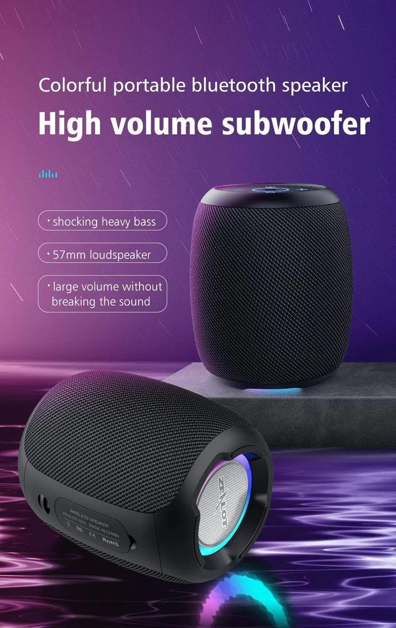 Zealot S53 Tragbare Drahtlose Lautsprecher Bluetooth Spalte Wasserdicht HIFI Verlustfreie Klangqualität Stereo Subwoofer Lautsprecher