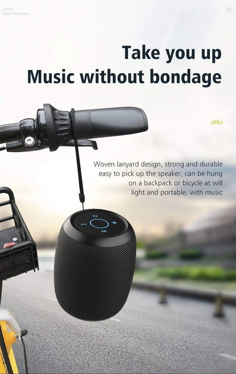 Zealot S53 Tragbare Drahtlose Lautsprecher Bluetooth Spalte Wasserdicht HIFI Verlustfreie Klangqualität Stereo Subwoofer Lautsprecher