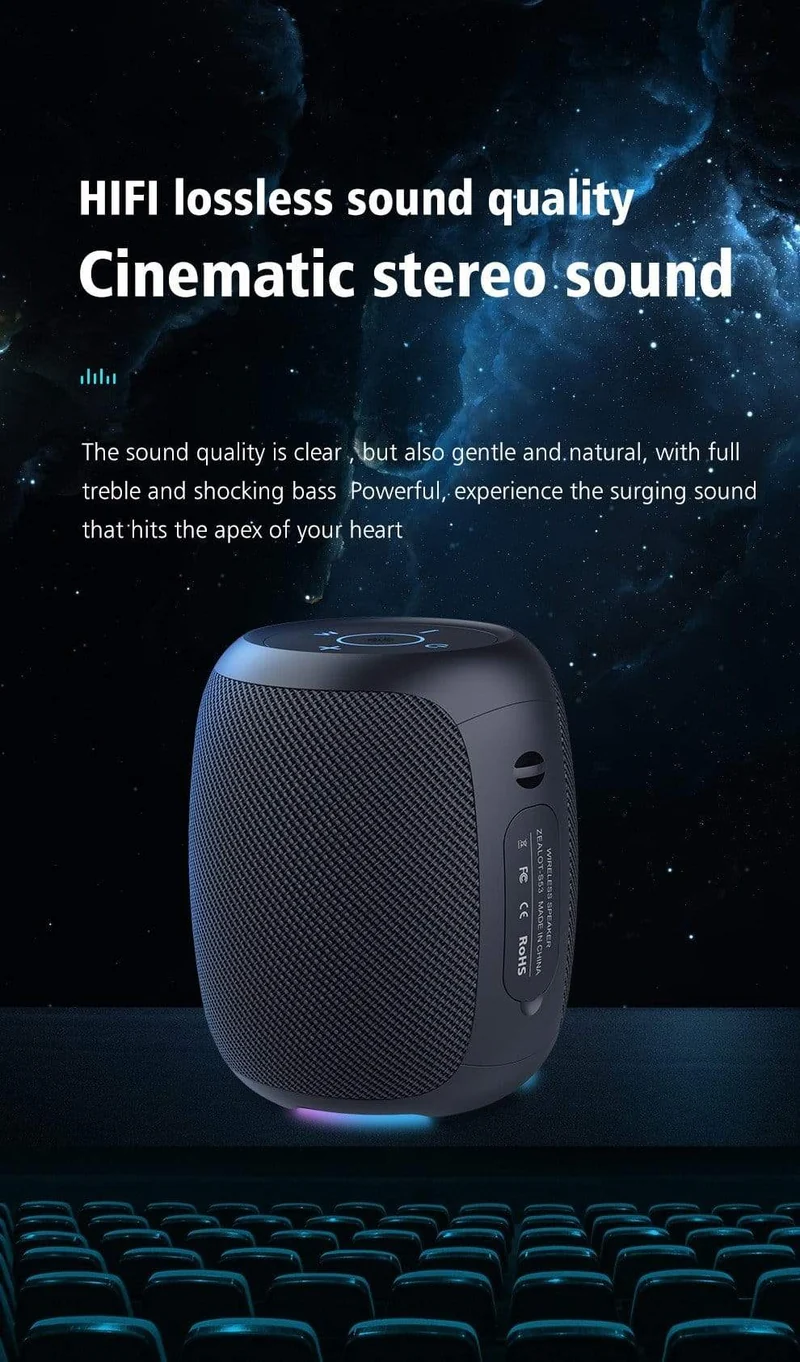 Zealot S53 Tragbare Drahtlose Lautsprecher Bluetooth Spalte Wasserdicht HIFI Verlustfreie Klangqualität Stereo Subwoofer Lautsprecher