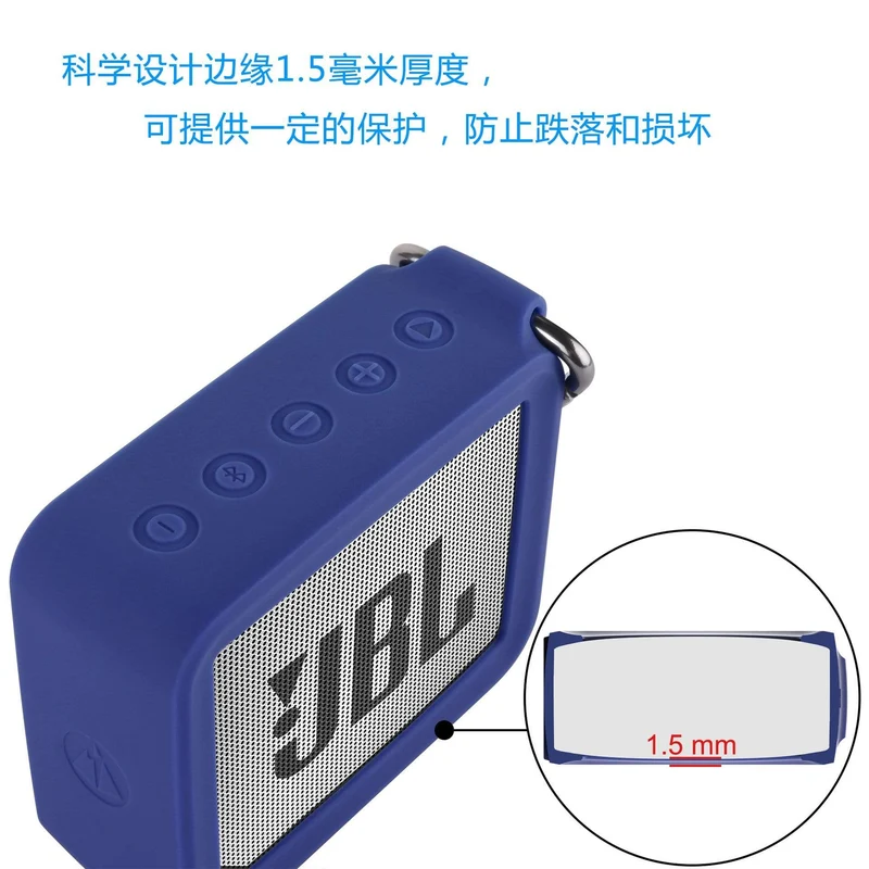Silikon-Schutzhülle für JBL GO2 Original-Lautsprecher, Anti-Fall-Bluetooth-Audio, tragbare GO3-Aufbewahrungstasche, Schutzhülle