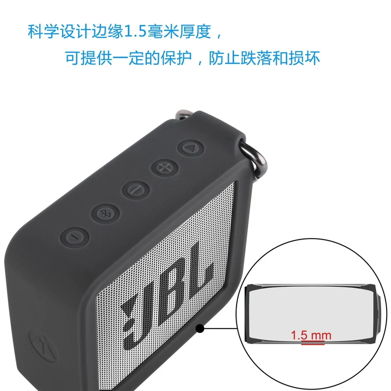 Silikon-Schutzhülle für JBL GO2 Original-Lautsprecher, Anti-Fall-Bluetooth-Audio, tragbare GO3-Aufbewahrungstasche, Schutzhülle