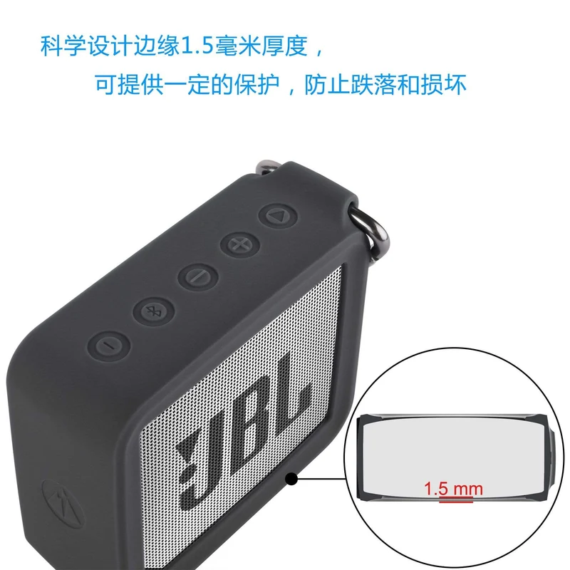 Silikon-Schutzhülle für JBL GO2 Original-Lautsprecher, Anti-Fall-Bluetooth-Audio, tragbare GO3-Aufbewahrungstasche, Schutzhülle