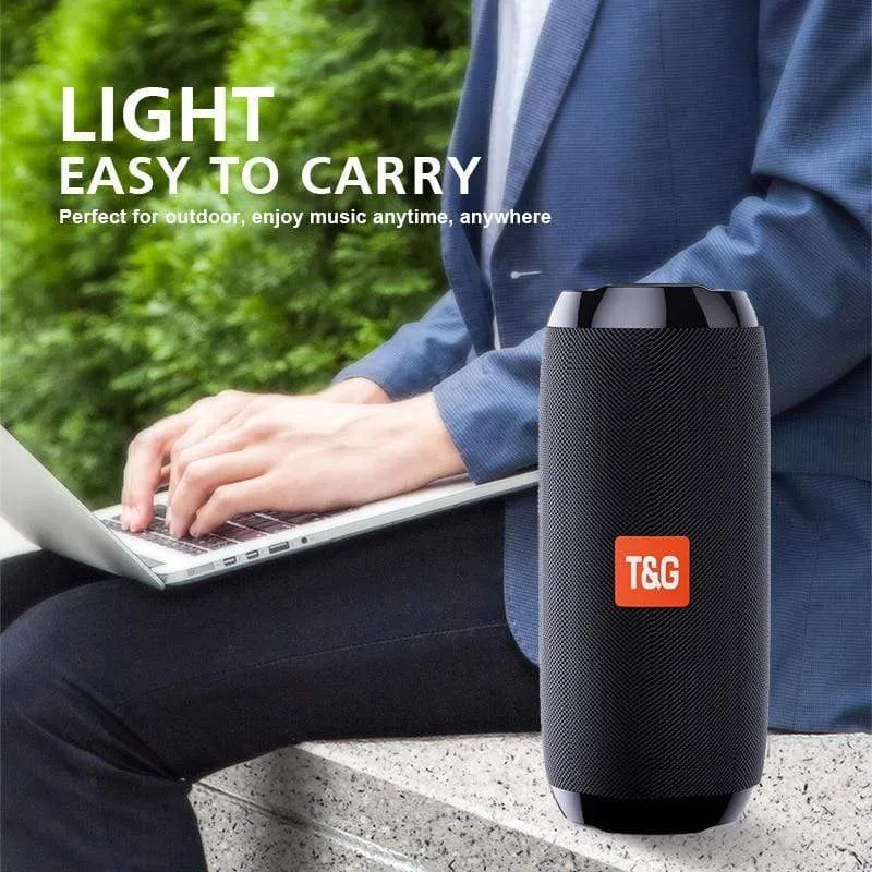 Tragbarer Bluetooth-Lautsprecher, kabelloser Bass-Subwoofer, wasserdichte Außenlautsprecher, Boombox, AUX, TF, USB-Stereo-Lautsprecher, Musikbox